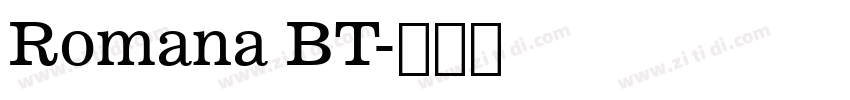 Romana BT字体转换